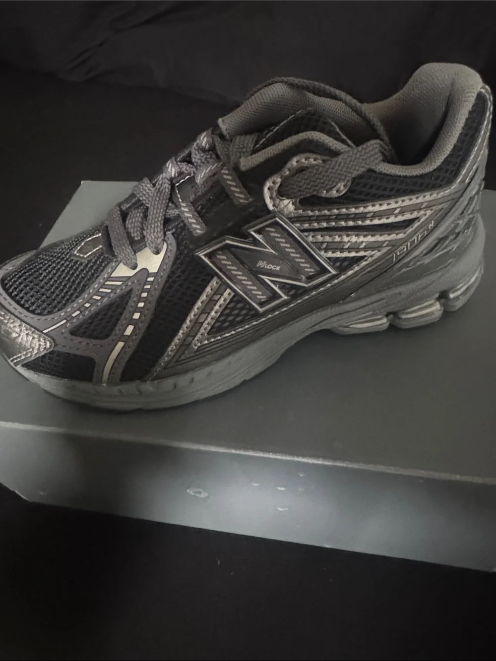New Balance Kids' Black and Gray Athletic Sneakers